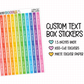 Custom Text Planner Stickers | BAR-CB-CUSTOM