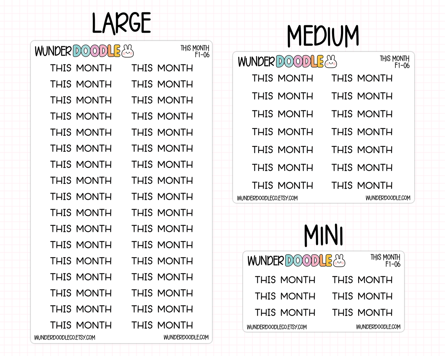 This Month Planner Stickers | F1-06
