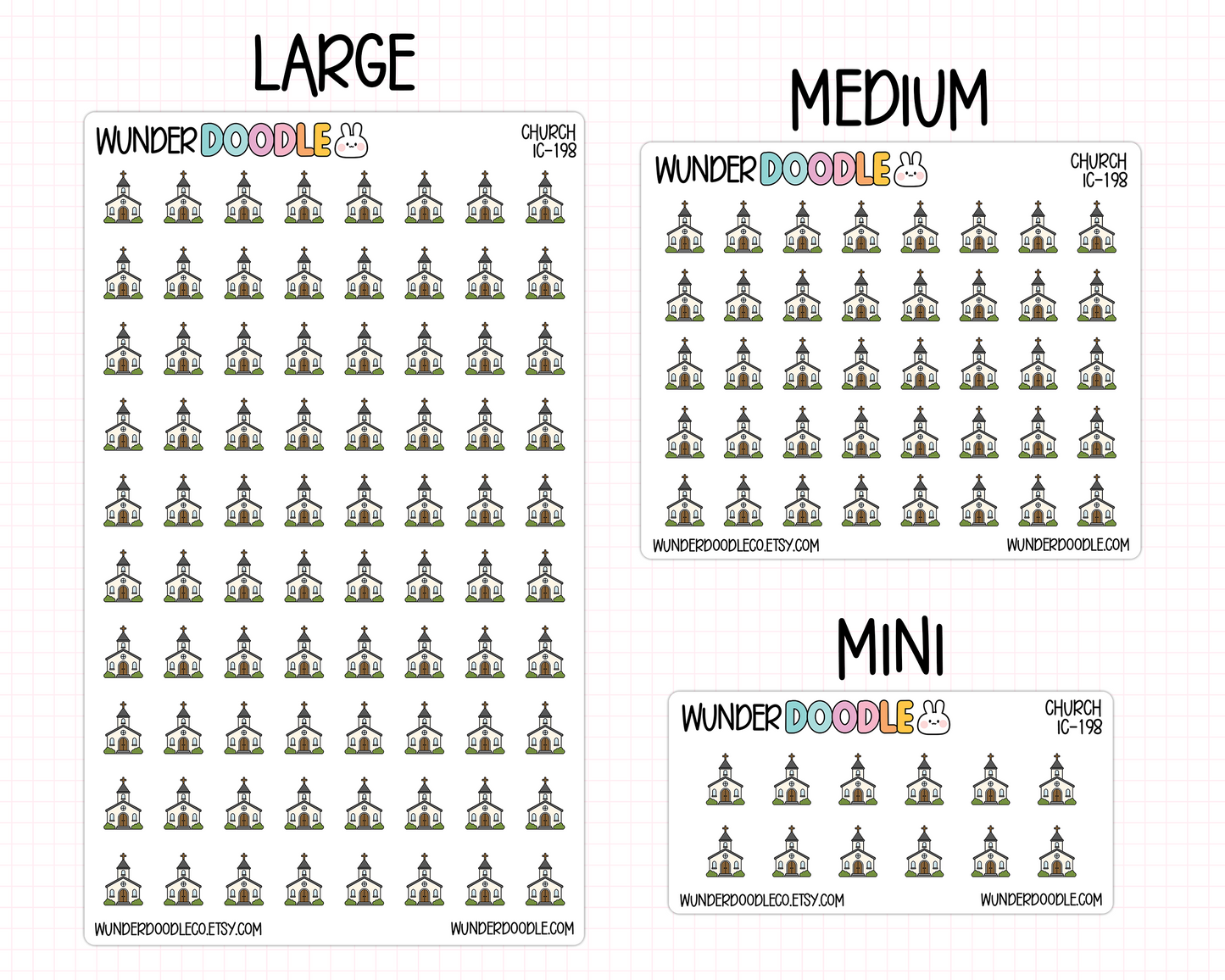 Church Planner Stickers | IC-198