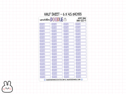 Appt Planner Stickers | BOX-022