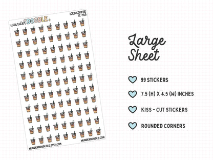 Iced Coffee Planner Stickers | IC-140