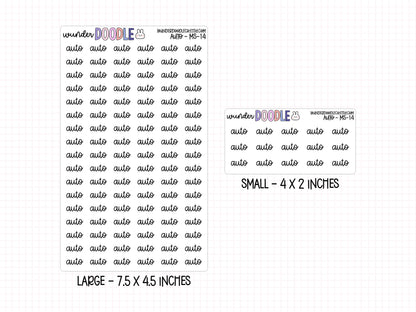 Auto Planner Stickers | MS-014