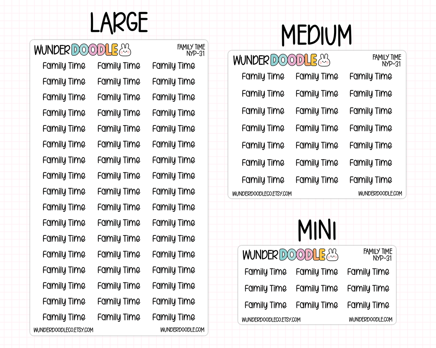 Family Time Planner Stickers | NYP-31