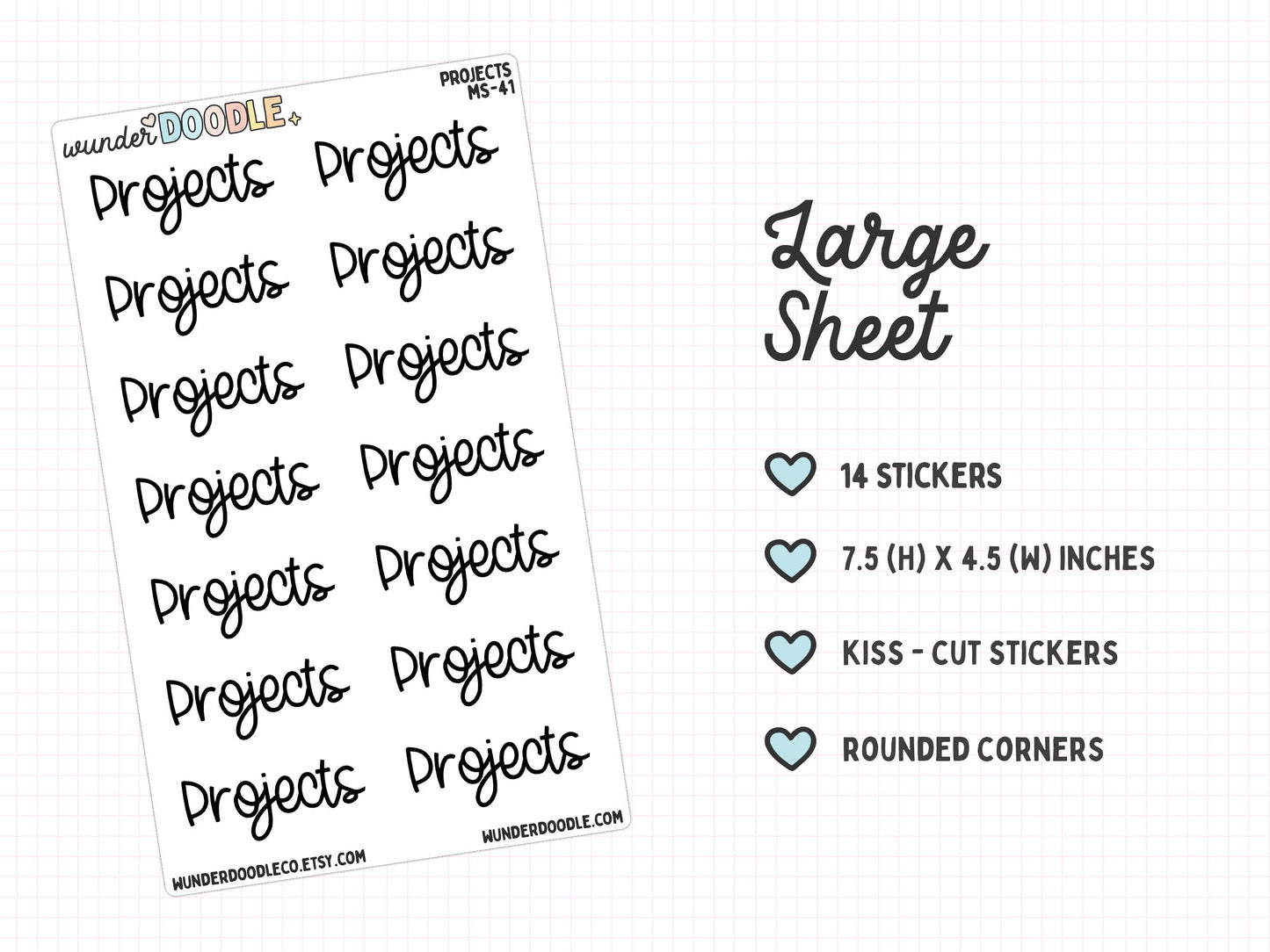 Projects Planner Stickers | MS-41