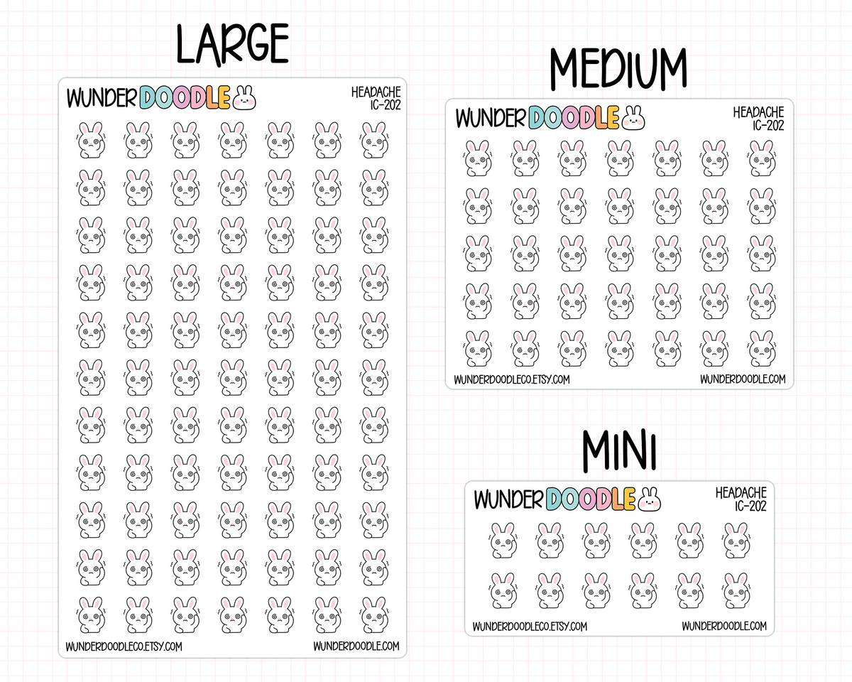 Headache Planner Stickers | IC-202