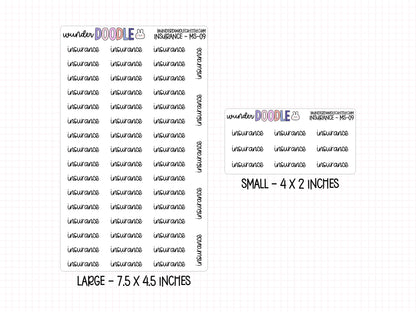 Insurance Planner Stickers | MS-09