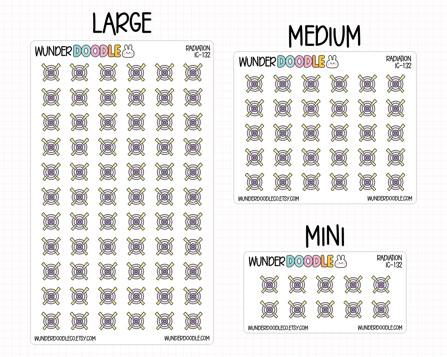 Radiation Planner Stickers | IC-132