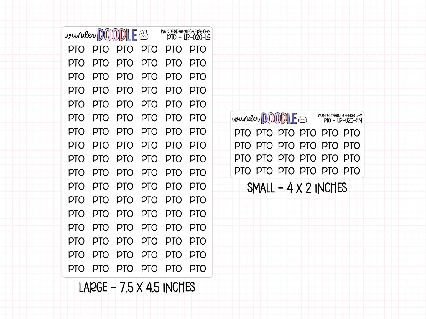 PTO Planner Stickers | LR-020