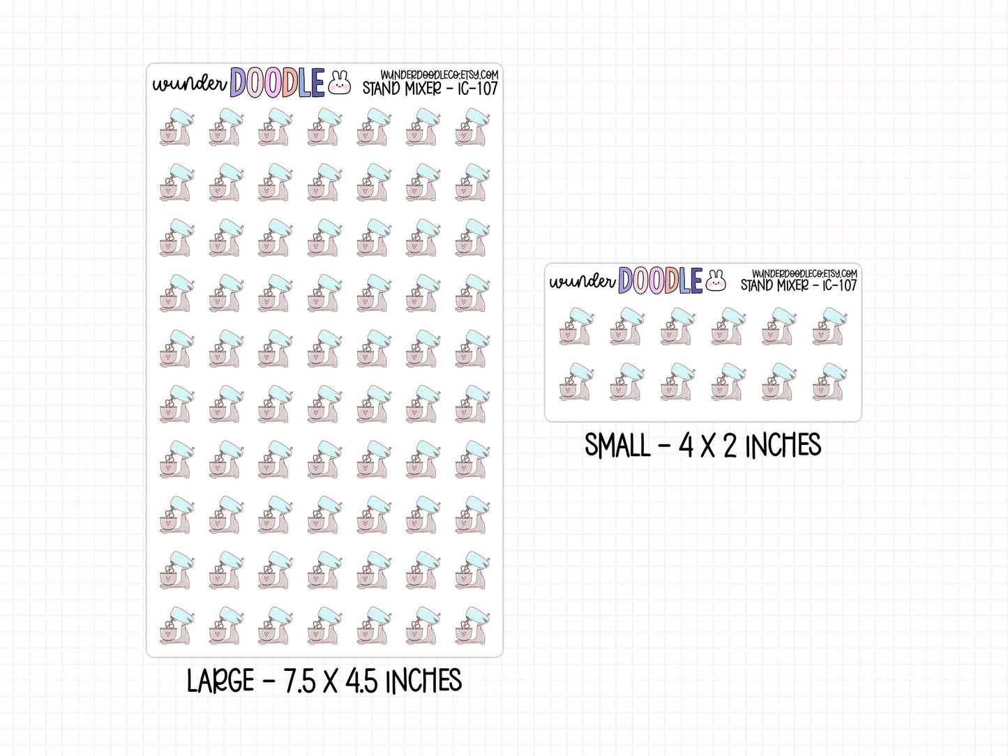 Stand Mixer Planner Stickers | IC-0107