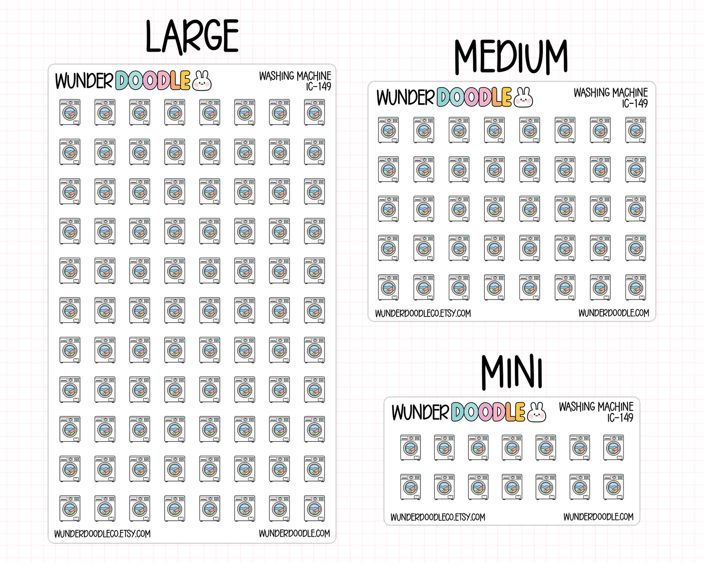 Washing Machine Planner Stickers | IC-149