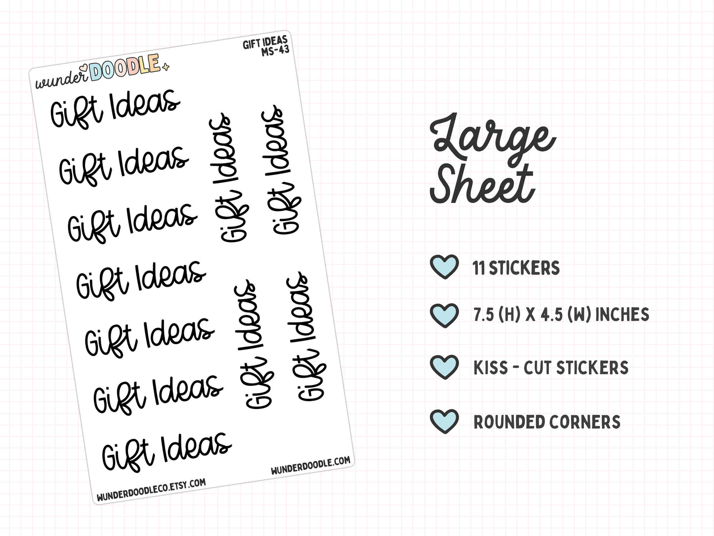 Gift Ideas Planner Stickers | MS-43