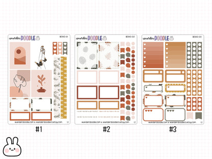 Boho Decorative Planner Stickers | weekly planner kit