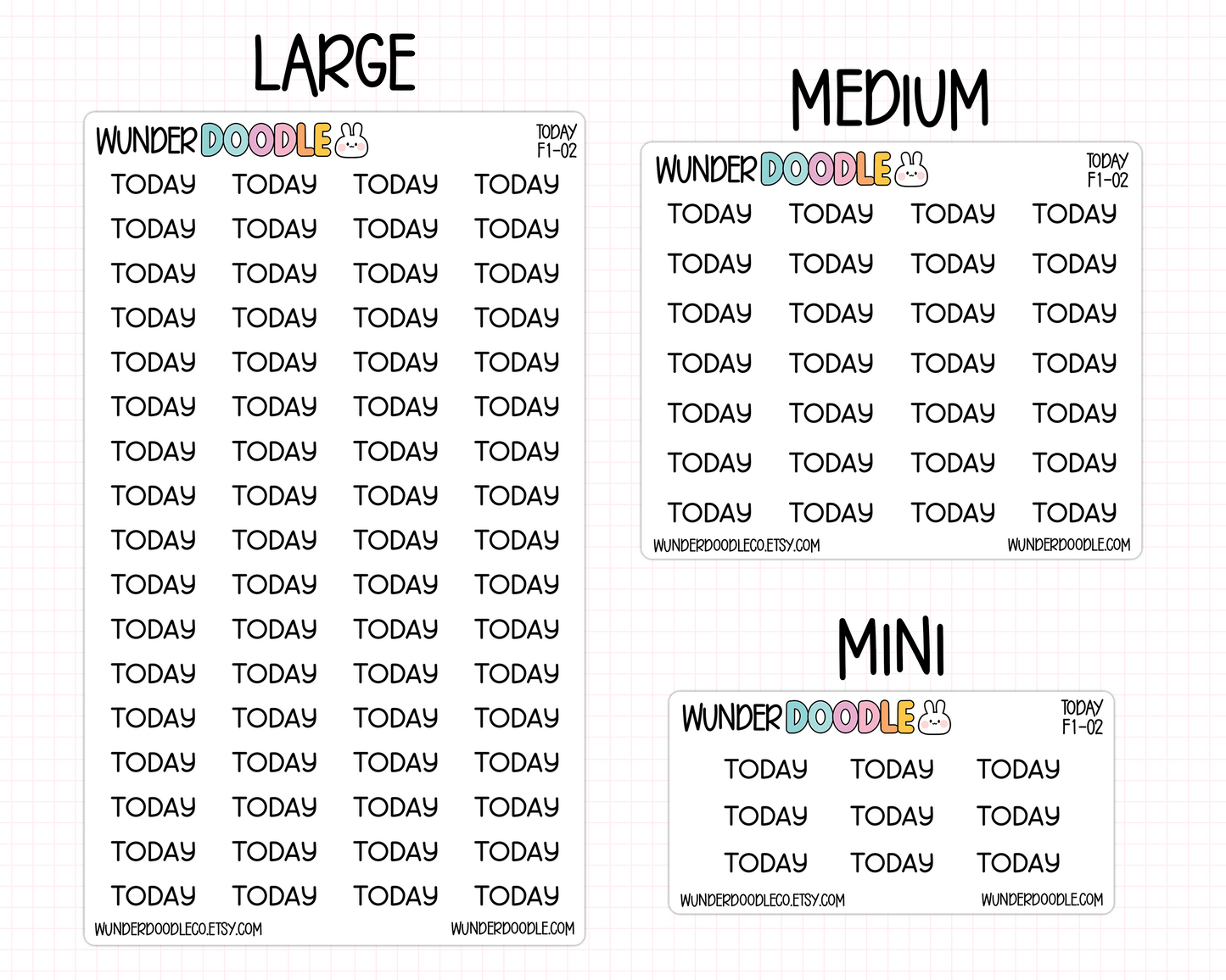 Today Planner Stickers | F1-02