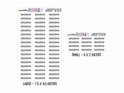 Deadline Planner Stickers | LR-04