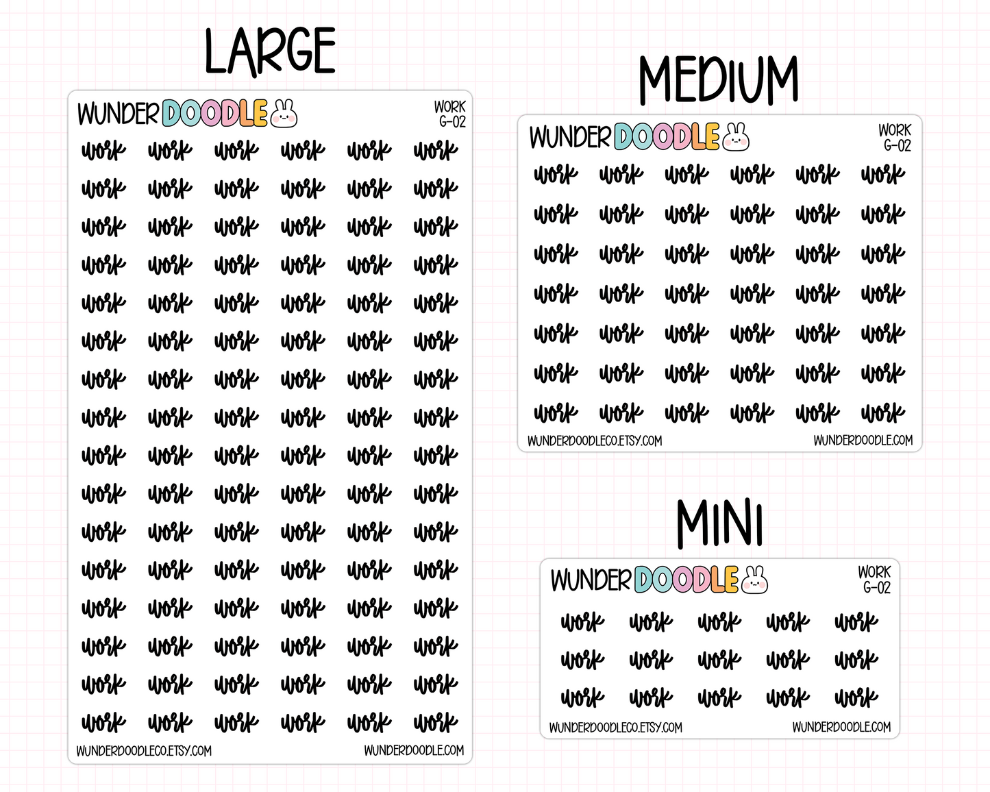 Work Planner Stickers | G-02