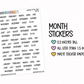 Months of the Year Planner Stickers | AW-36