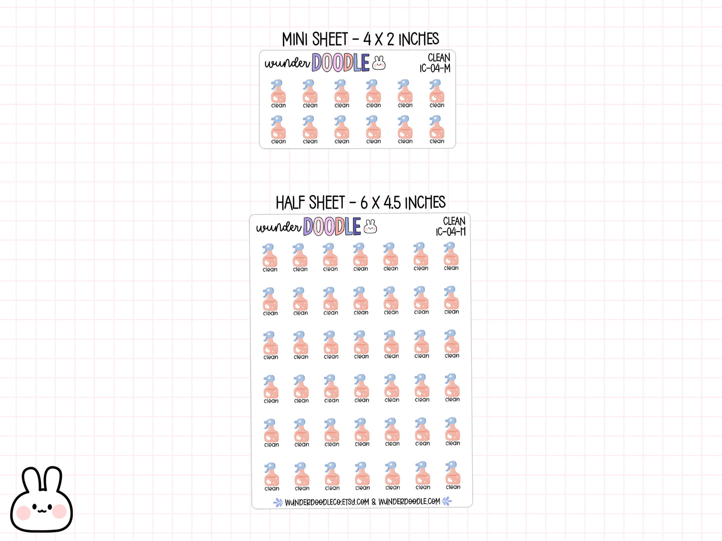 Clean Planner Stickers | IC-04