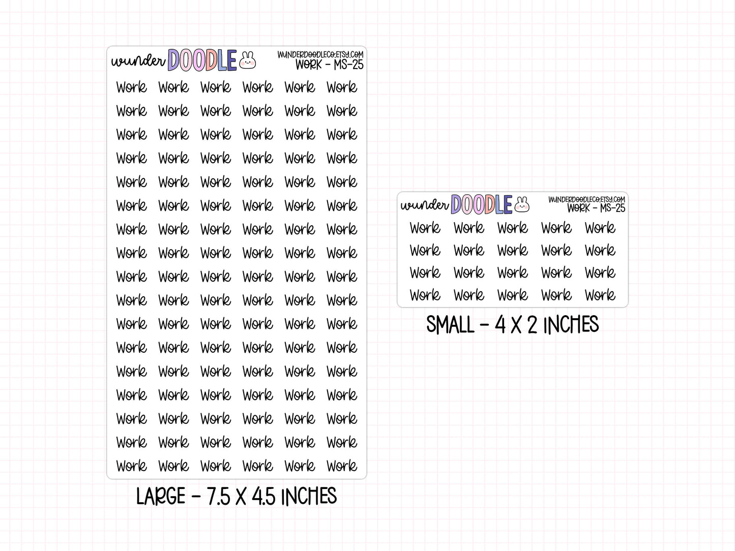 Work Planner Stickers | MS-025