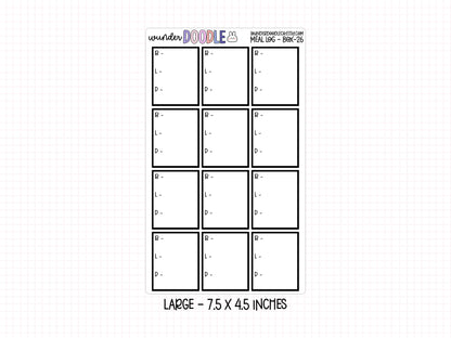 Meal Log Planner Stickers | BOX-026