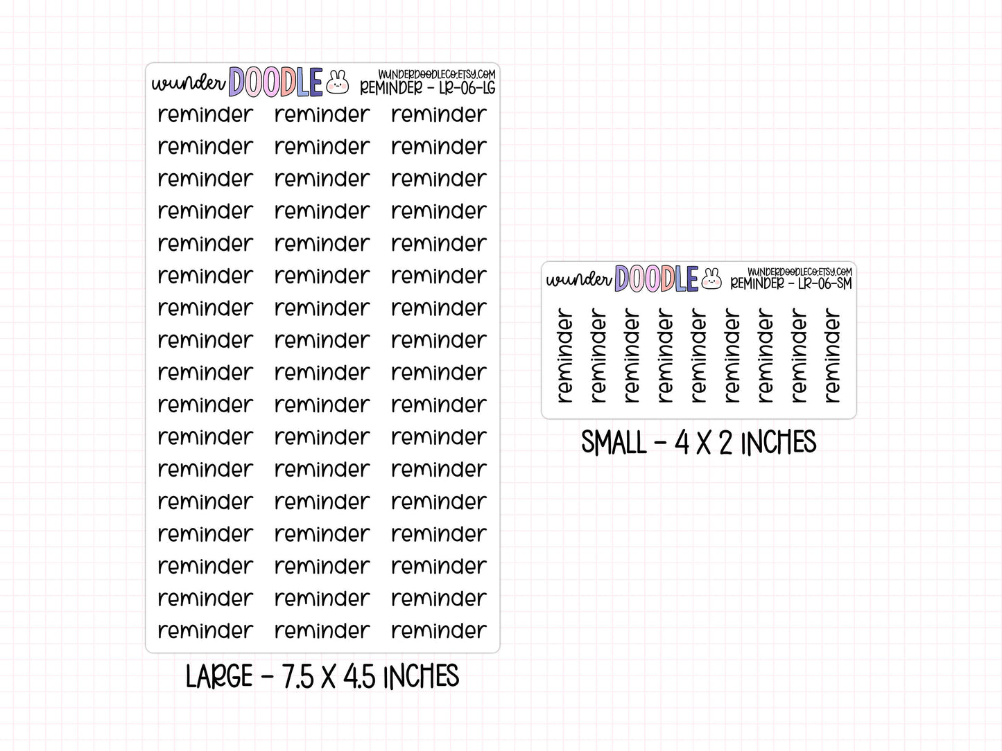 Reminder Planner Stickers | LR-06