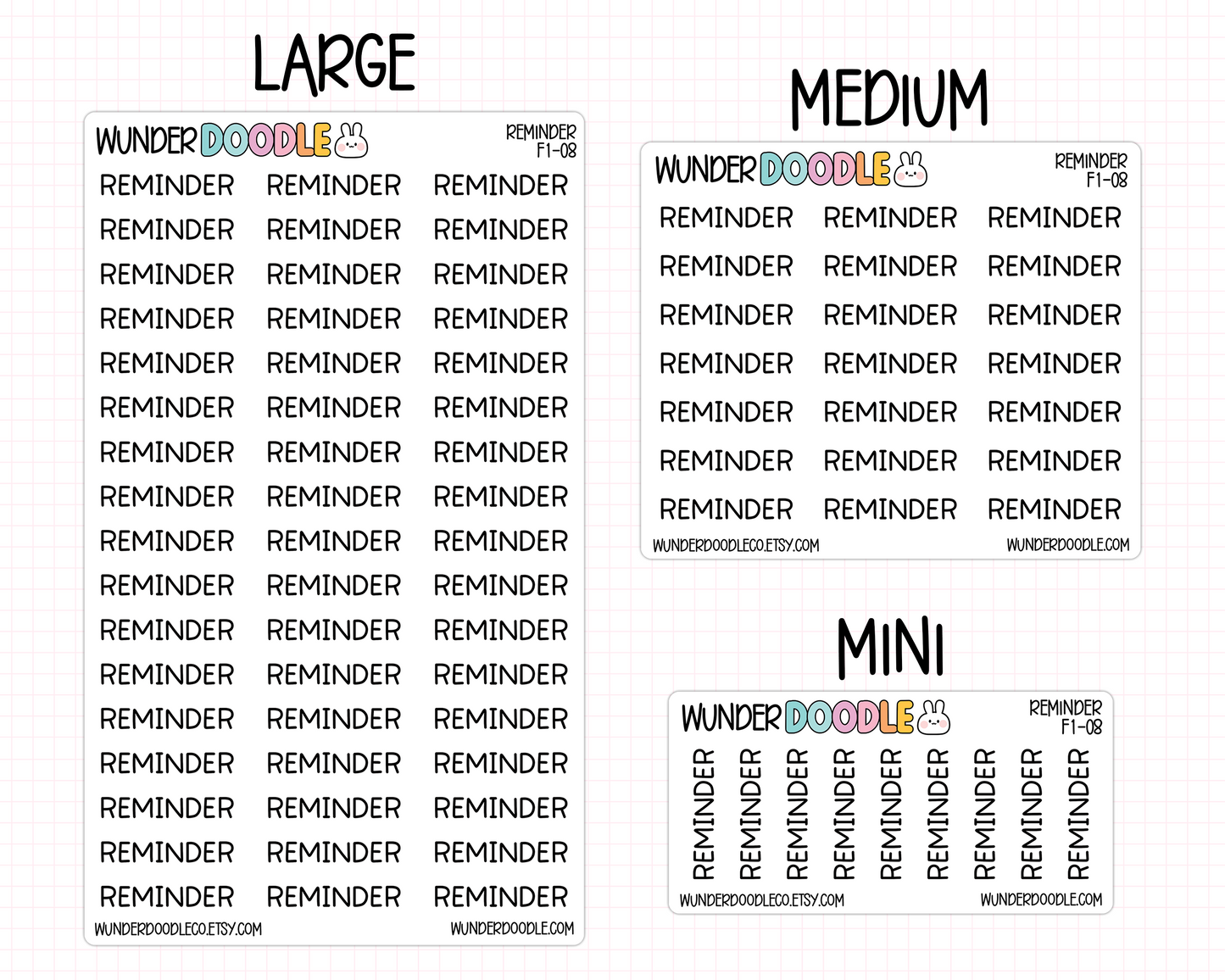 Reminder Planner Stickers | F1-08