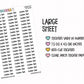 Custom Text Planner Stickers | CLEAR MATTE | Font RF