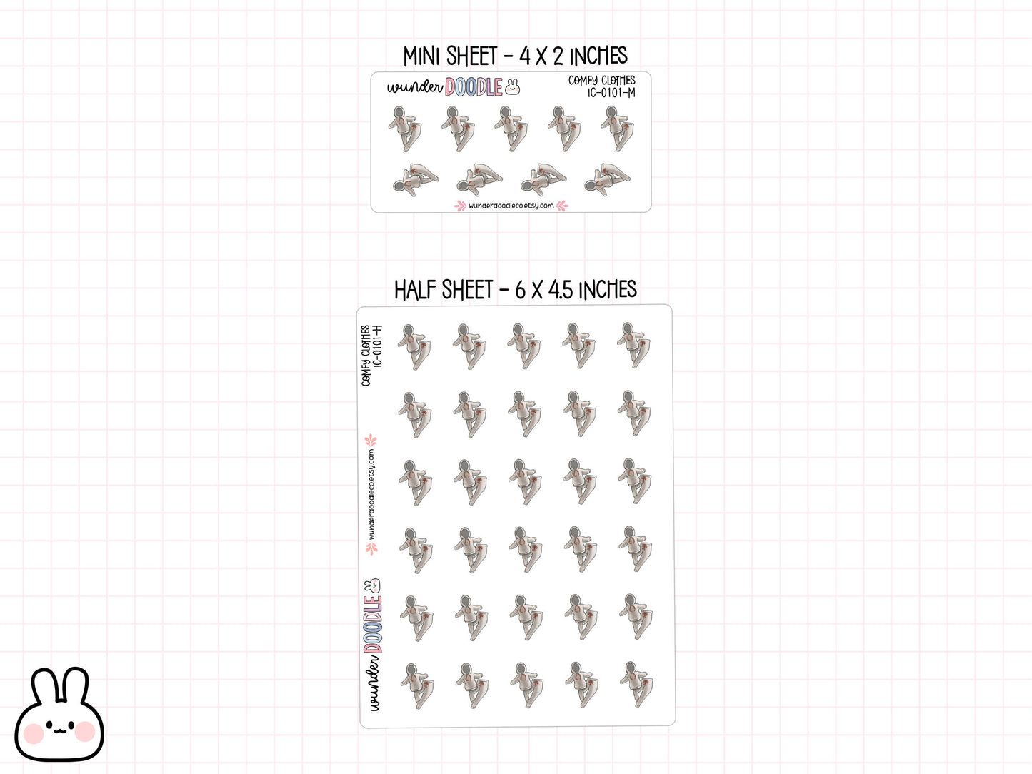 Comfy Clothes Planner Stickers | IC-0101