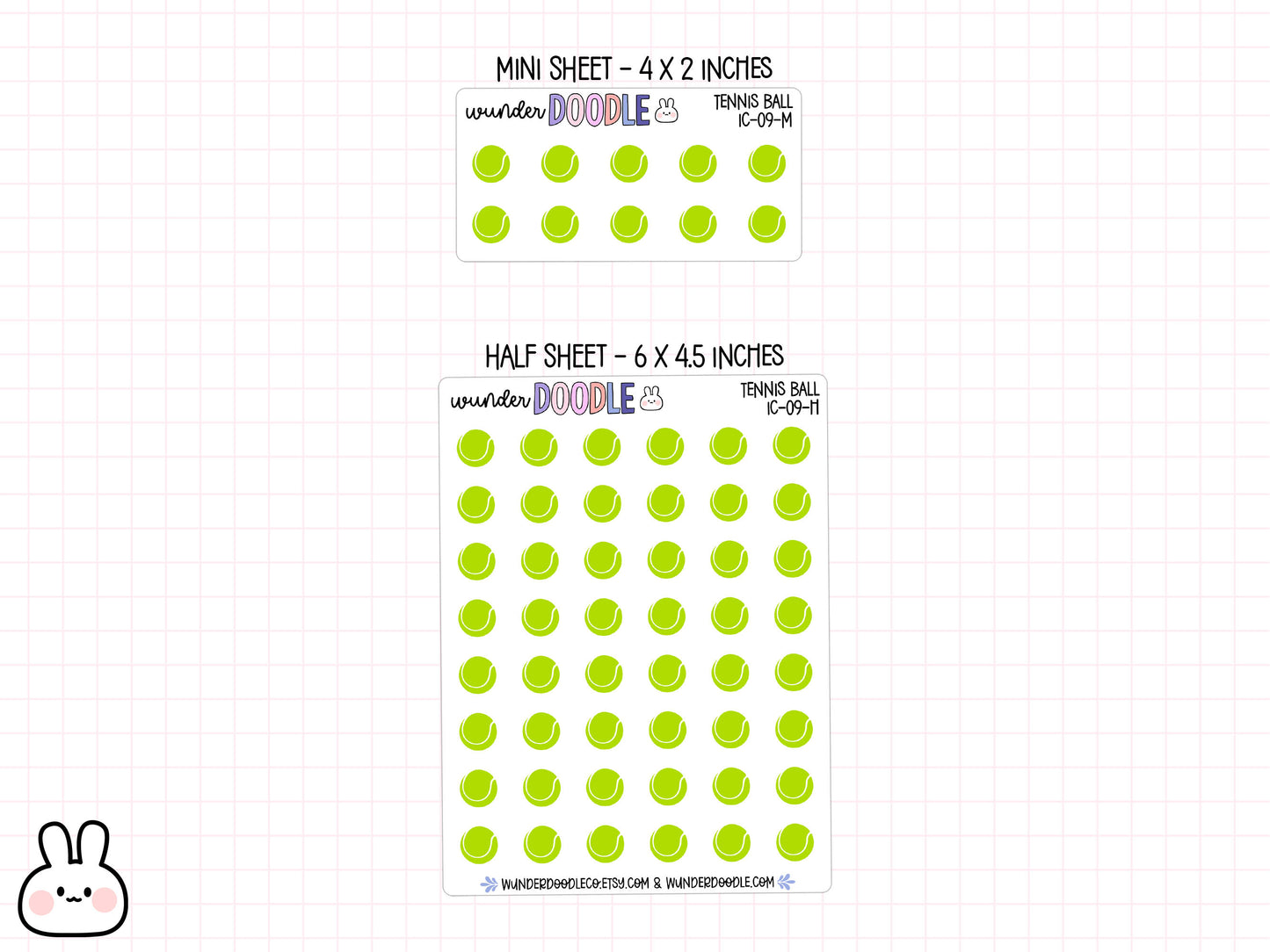 Tennis Ball Planner Stickers | IC-09