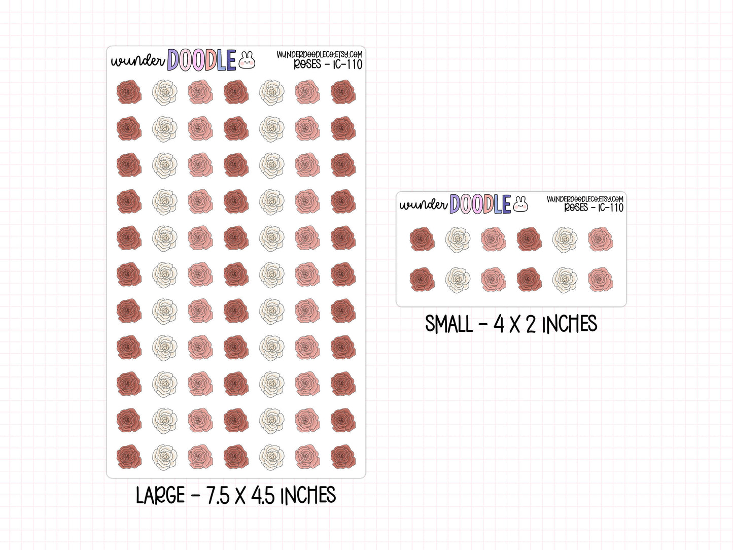 Rose Icon Planner Stickers | IC-0110