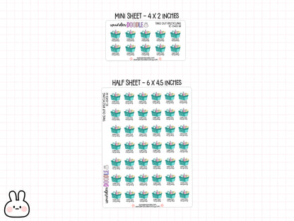 Take Out Recycling Planner Stickers | IC-043