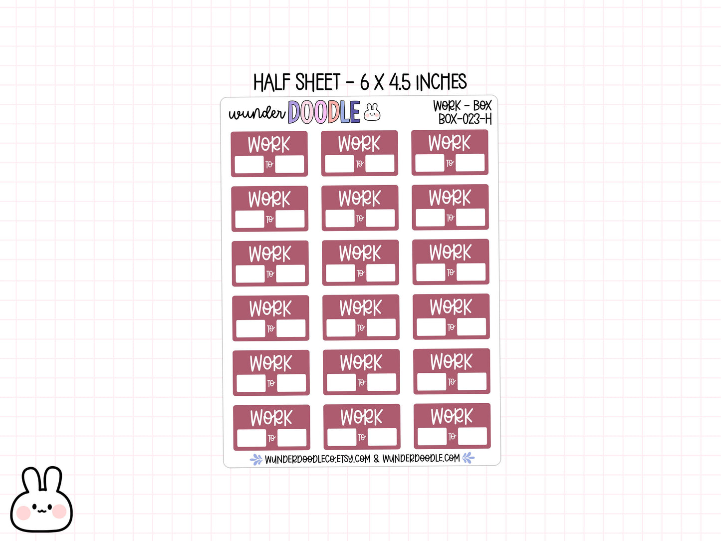 Work Planner Stickers | BOX-023