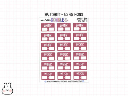 Work Planner Stickers | BOX-023