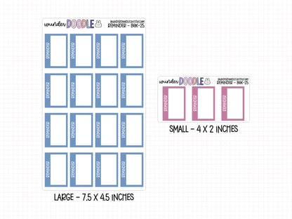 Reminder Planner Stickers | BOX-025