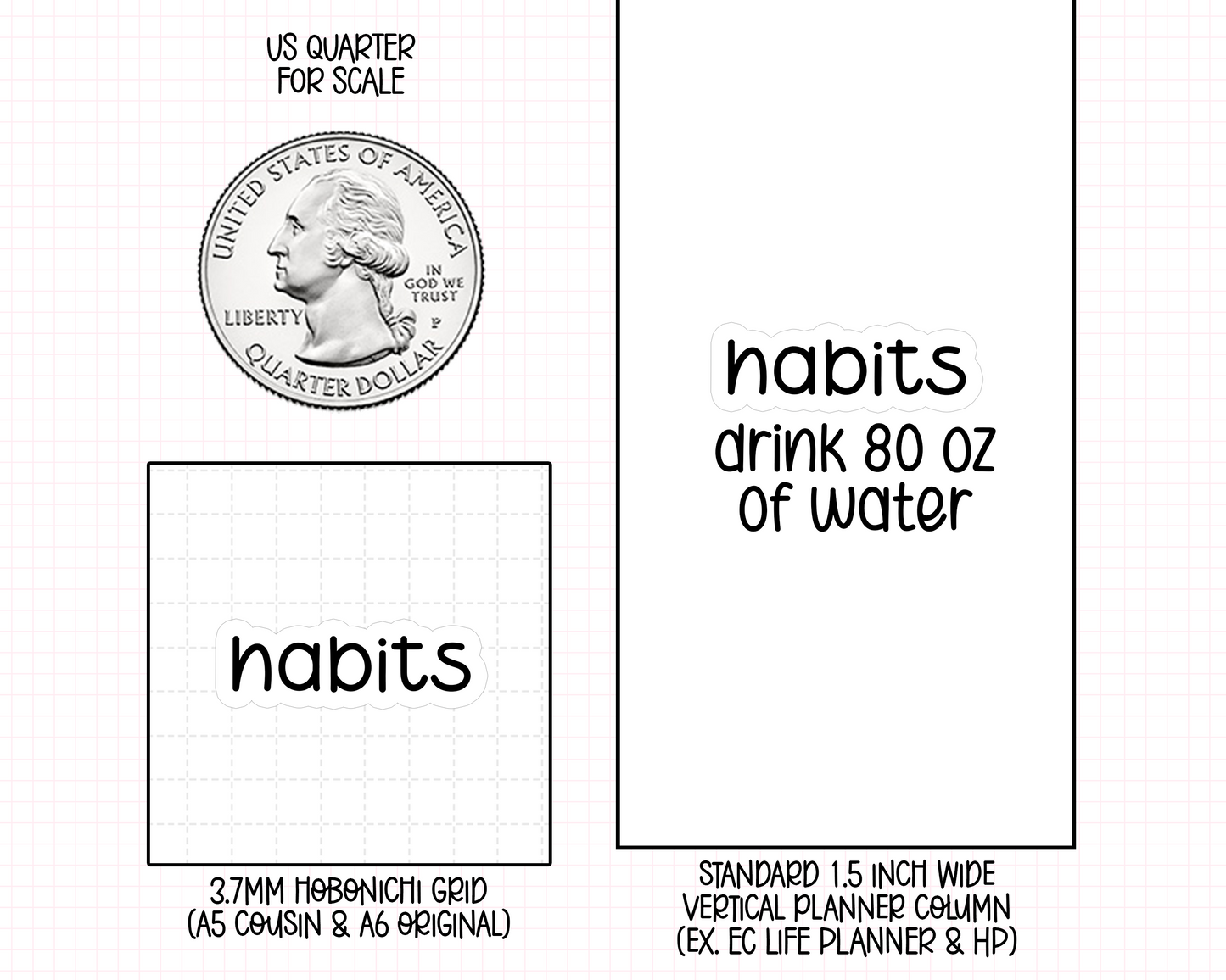 Habits Planner Stickers | LR-32