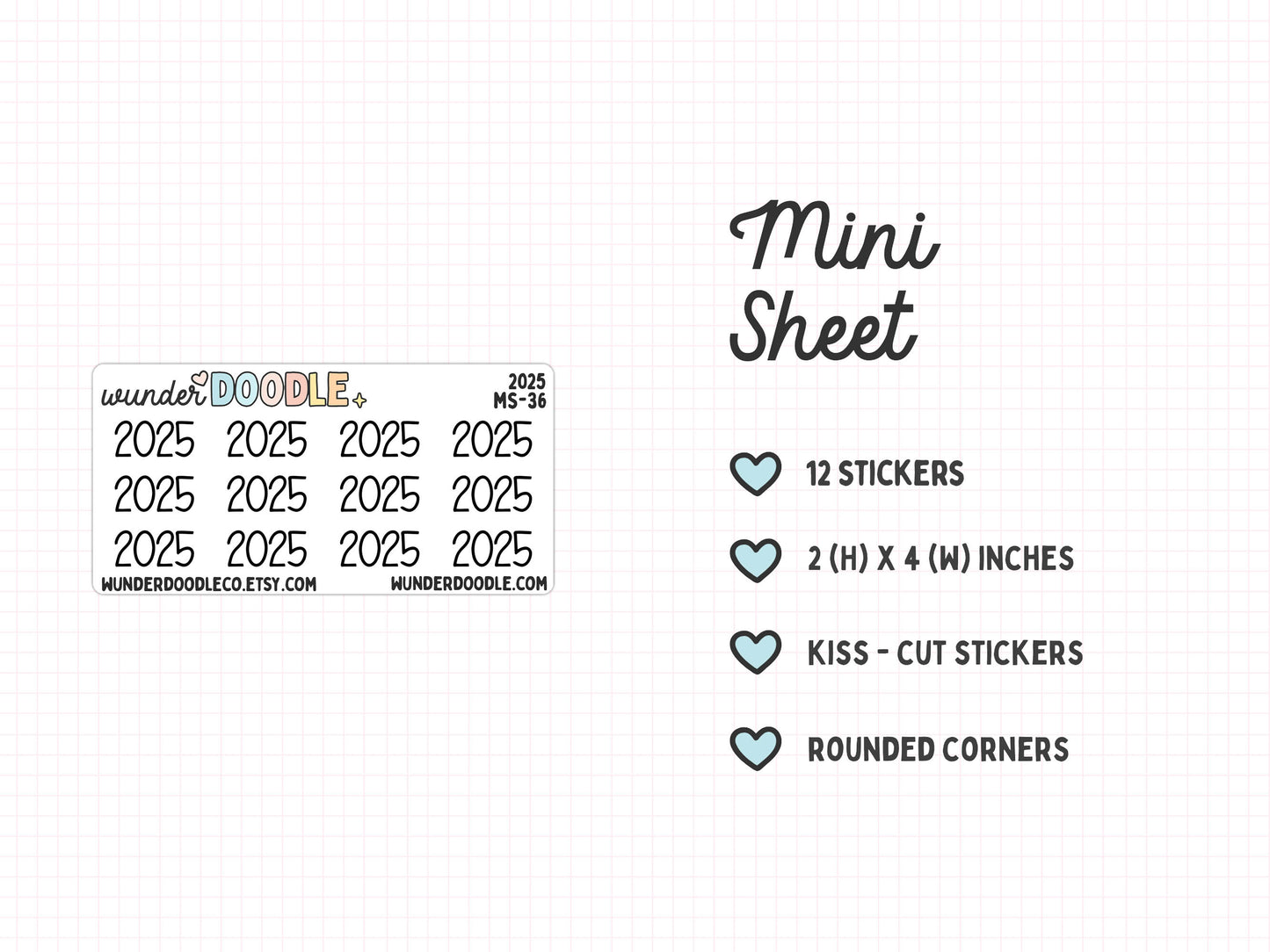 2025 Planner Stickers | MS-36