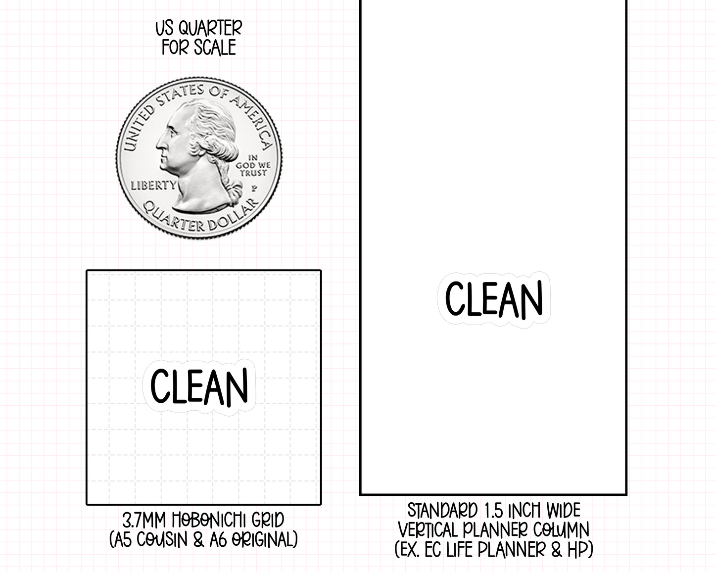 Clean Planner Stickers | AW-35