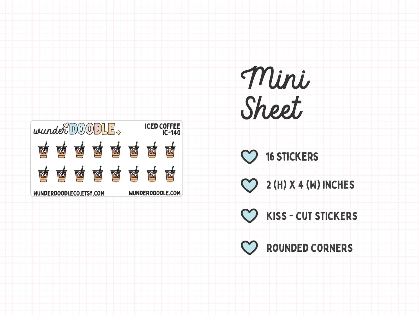 Iced Coffee Planner Stickers | IC-140