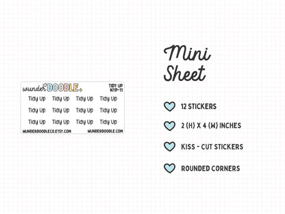 Tidy Up Planner Stickers | NYP-11