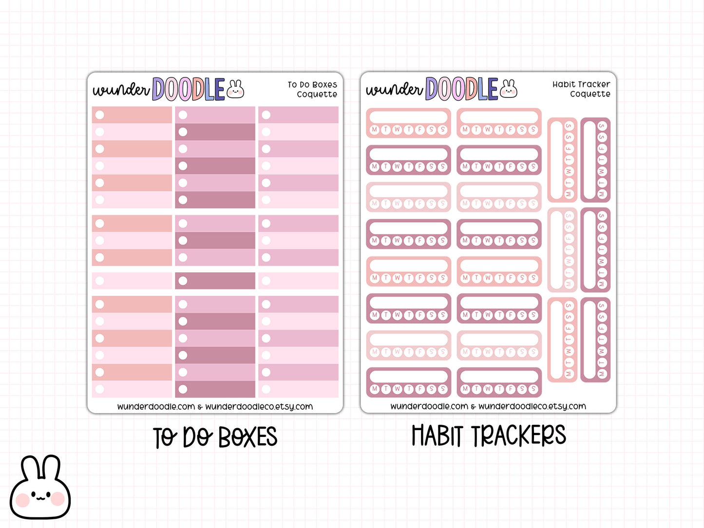 Coquette Planner Stickers | dots, flags & to-do's