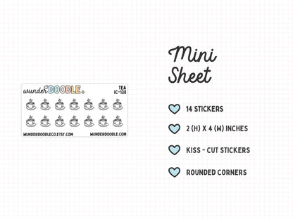 Tea Planner Stickers | IC-138