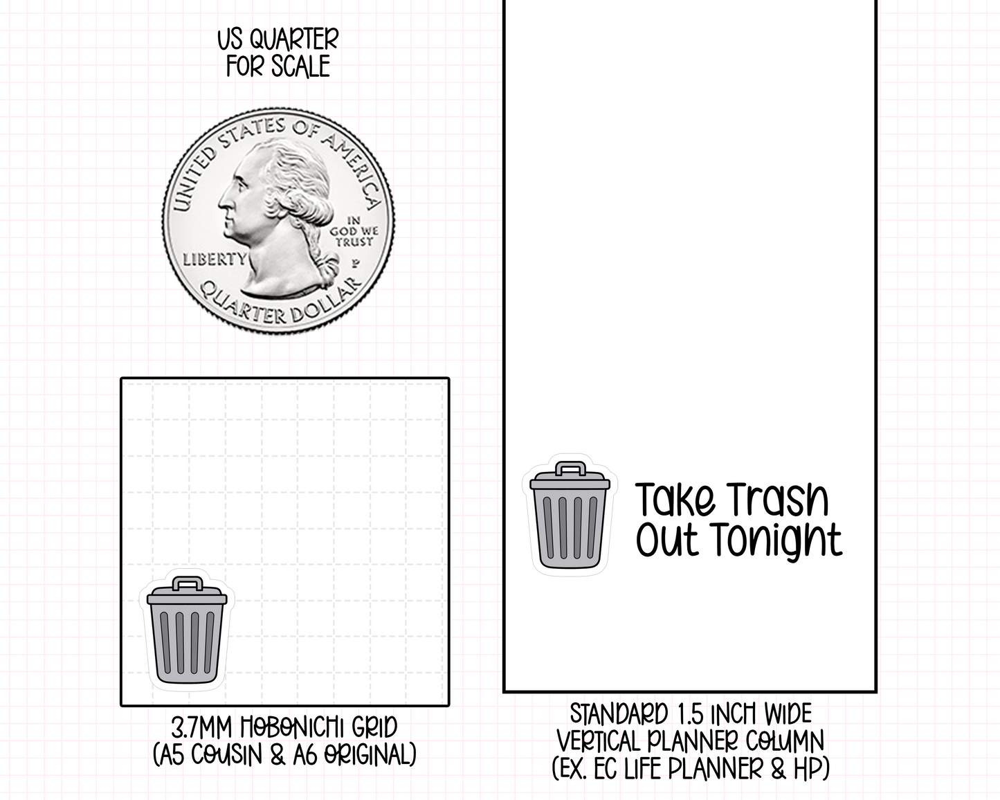 Trash Planner Stickers | IC-138