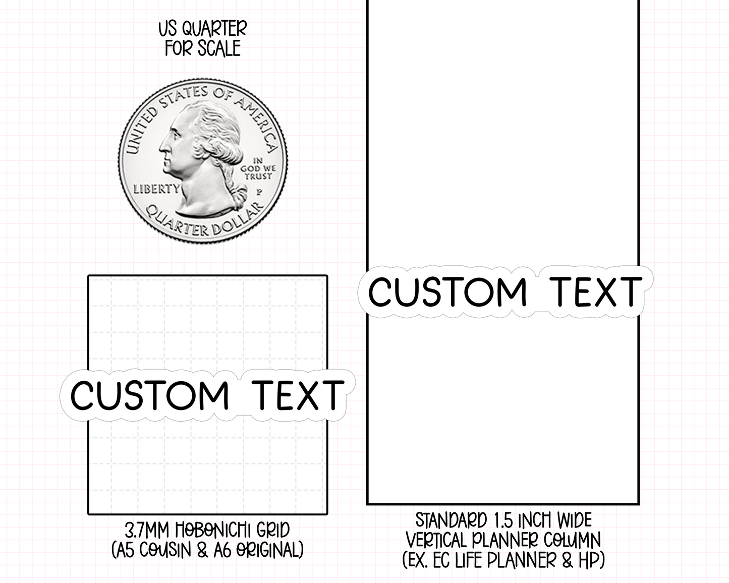 Custom Text Planner Stickers | Font F1