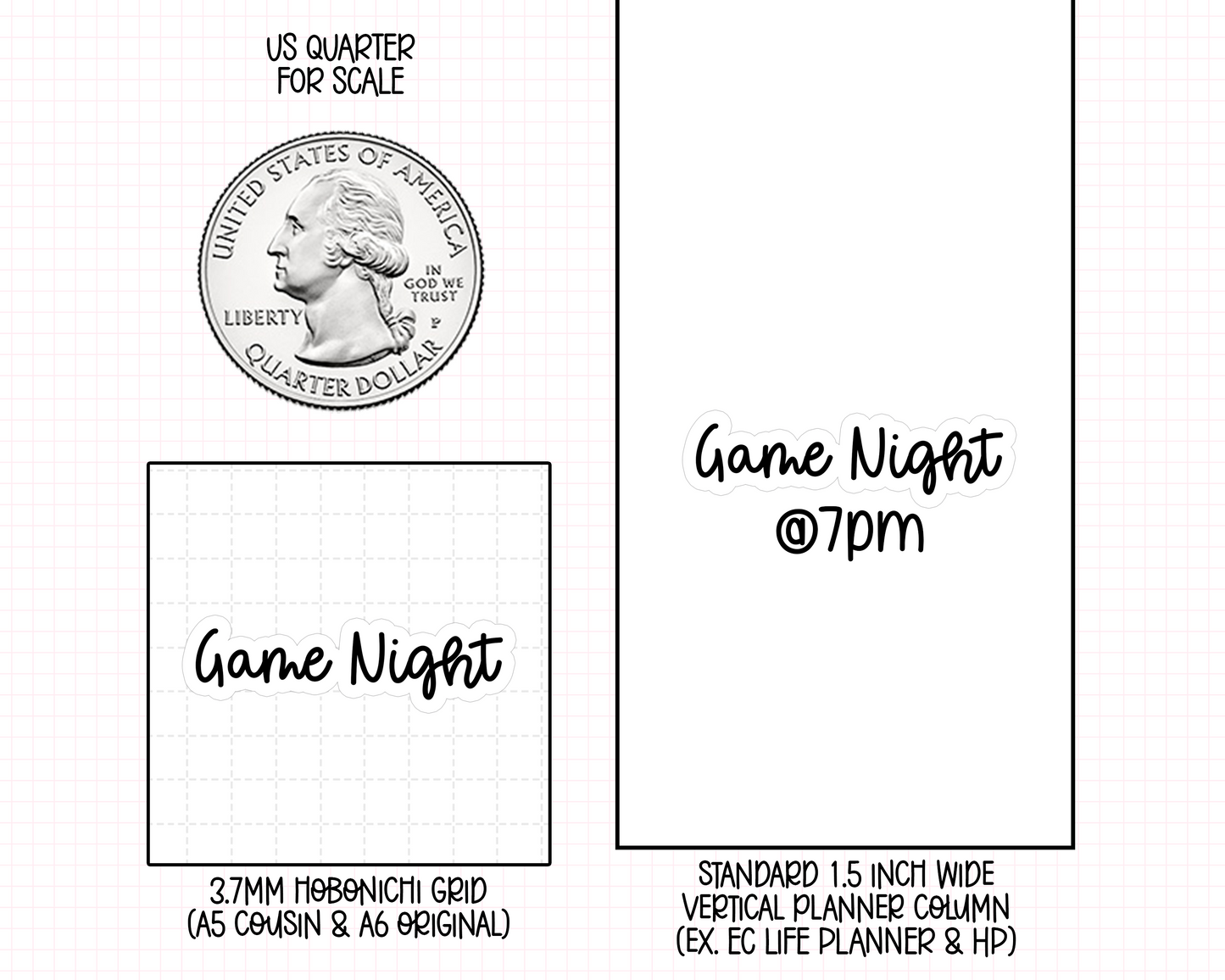 Game Night Planner Stickers | BT-15