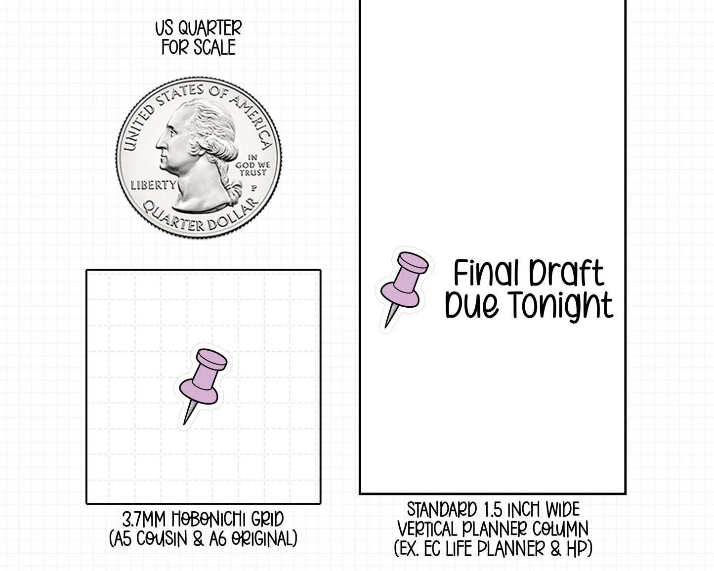 Push Pin Planner Stickers | IC-136