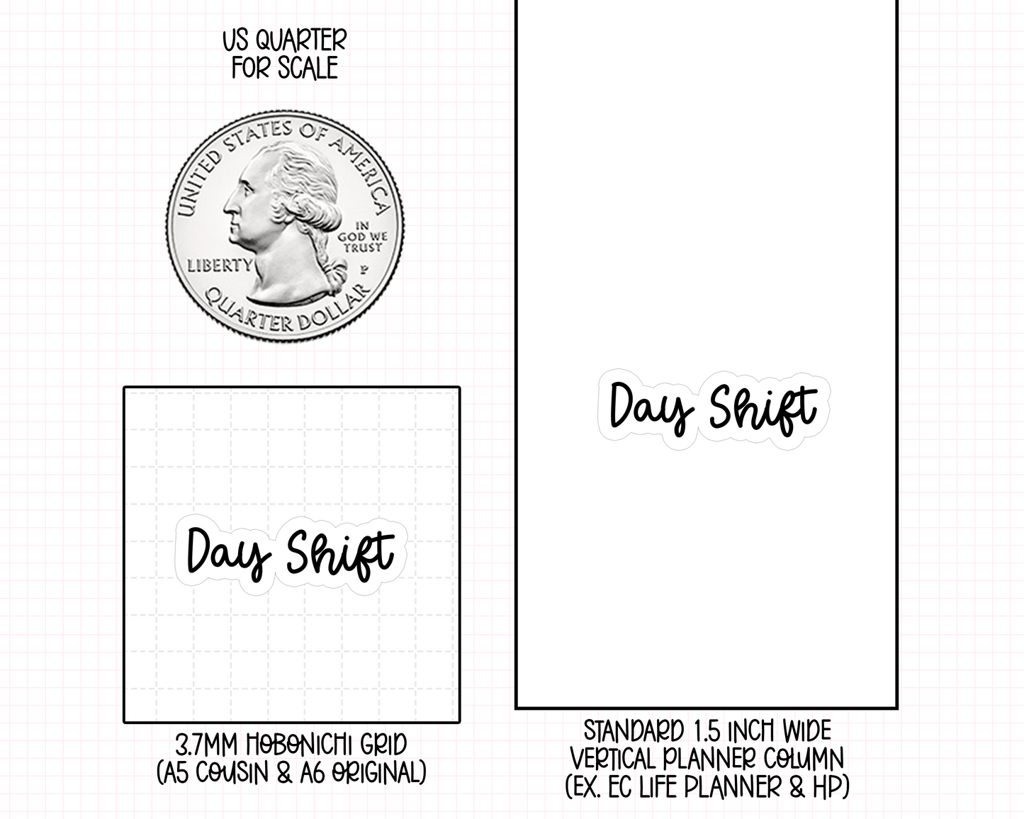 Day Shift Planner Stickers | BT-10
