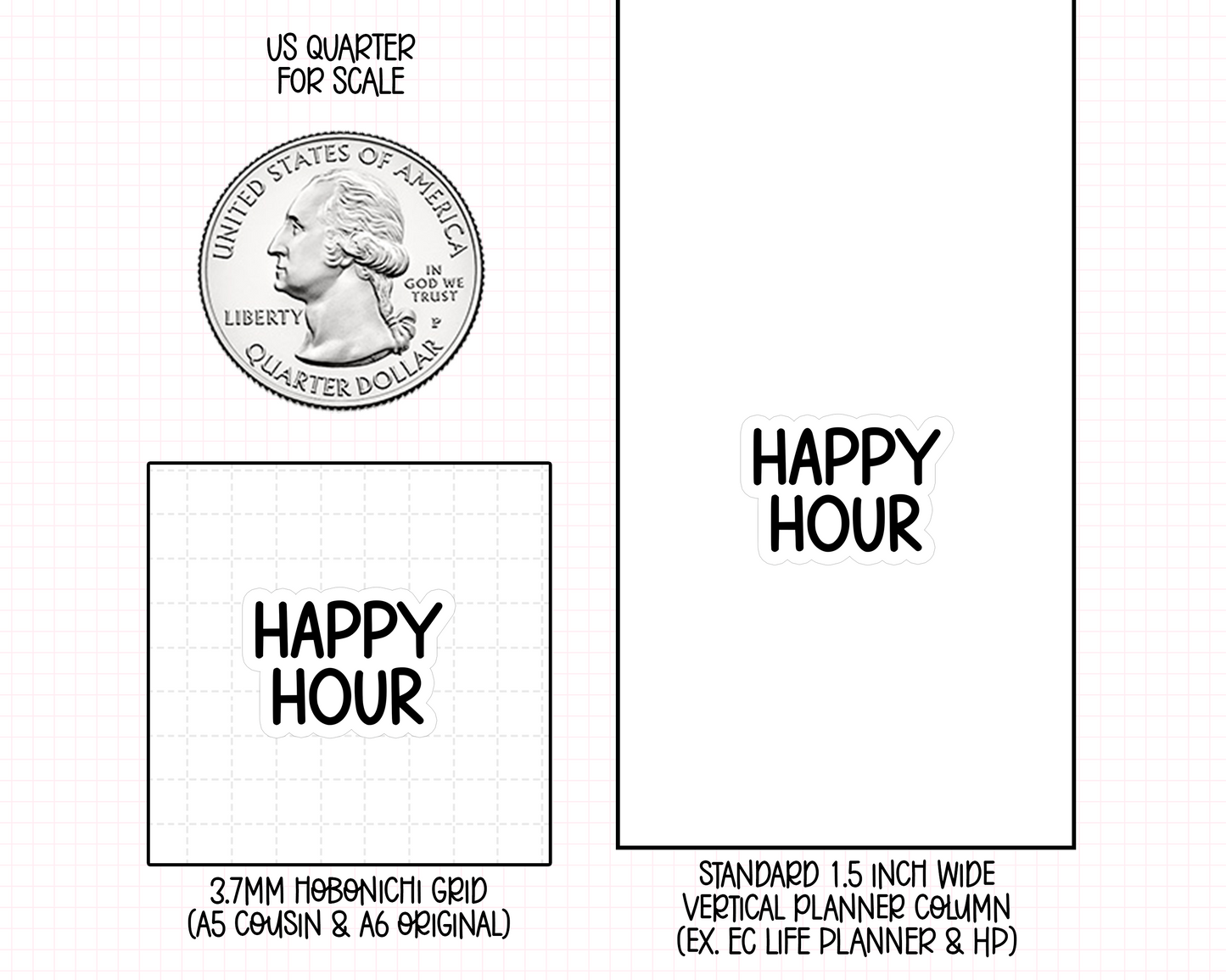 Happy Hour Planner Stickers | CB-25