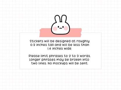 Custom Text Planner Stickers | AW-CUSTOM