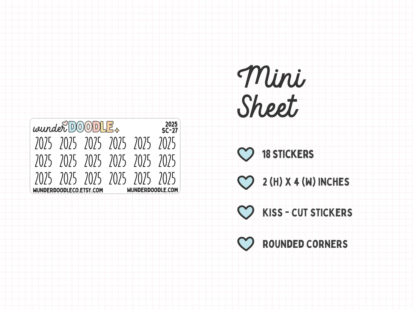 2025 Planner Stickers | SC-27