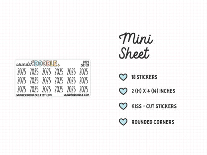 2025 Planner Stickers | SC-27