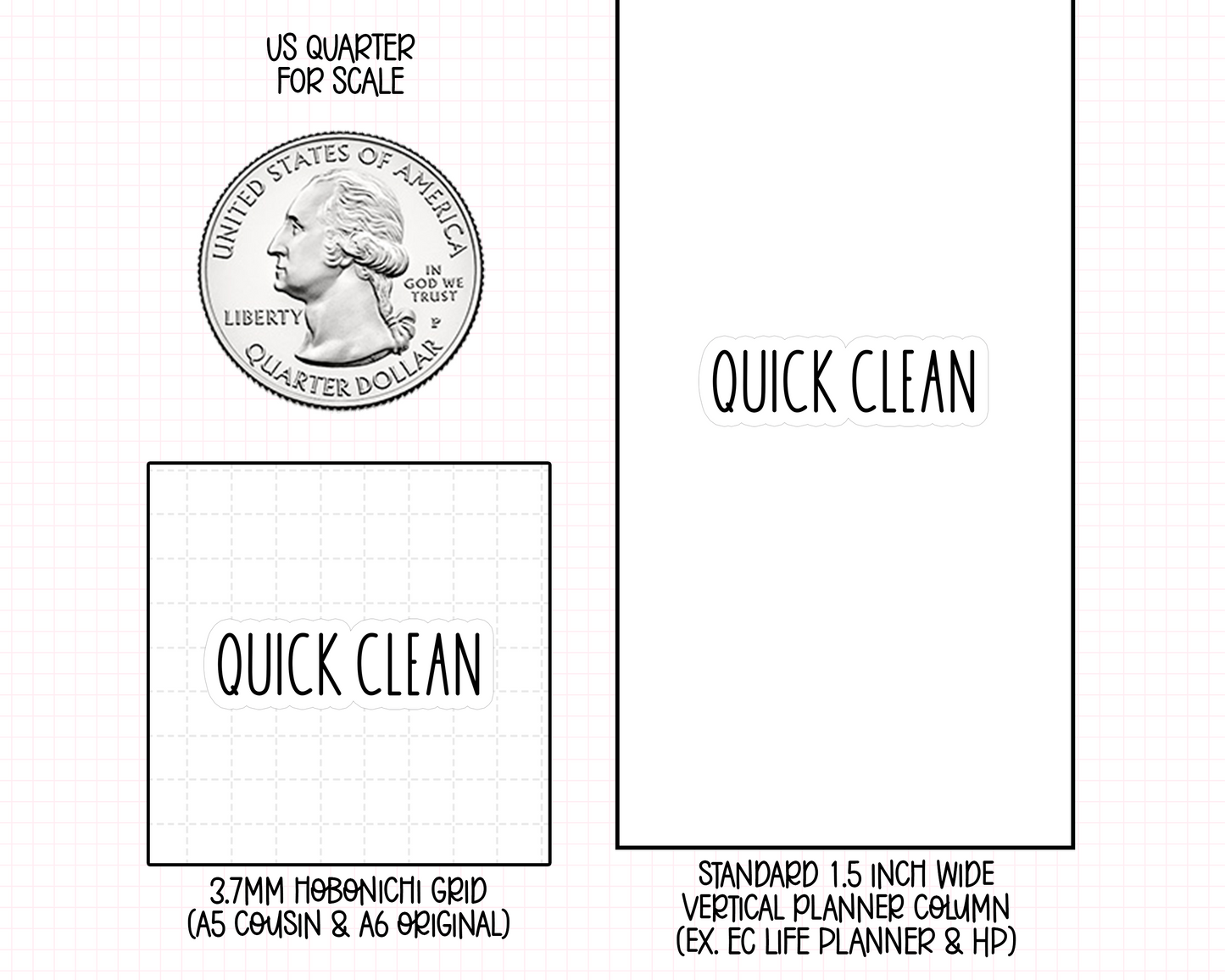 Quick Clean Planner Stickers | SC-33